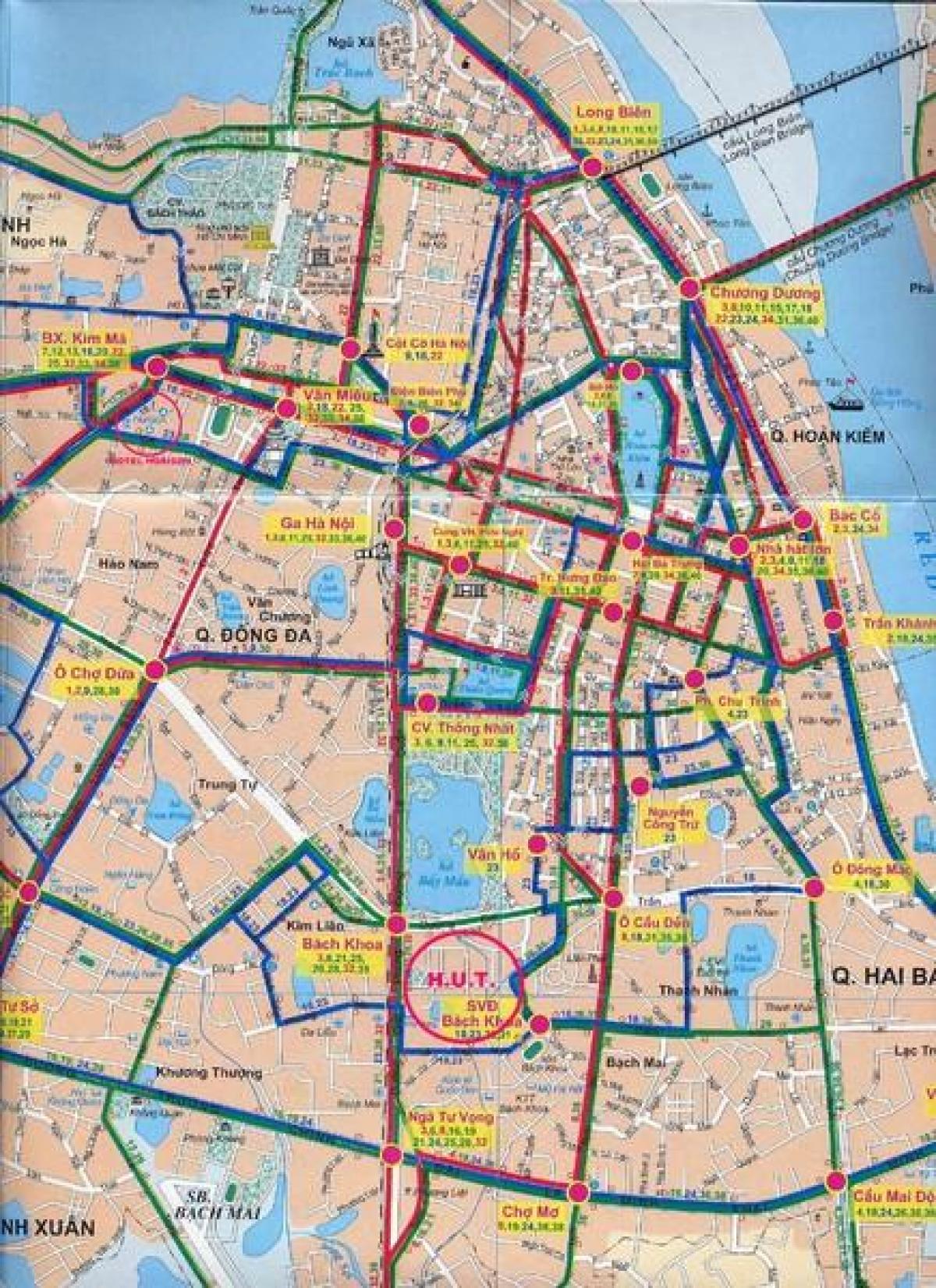 hanoi bus ruta sa mapa