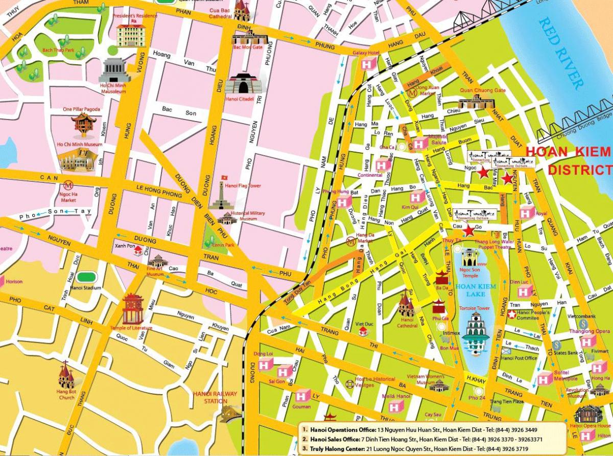 hanoi old quarter turista mapa