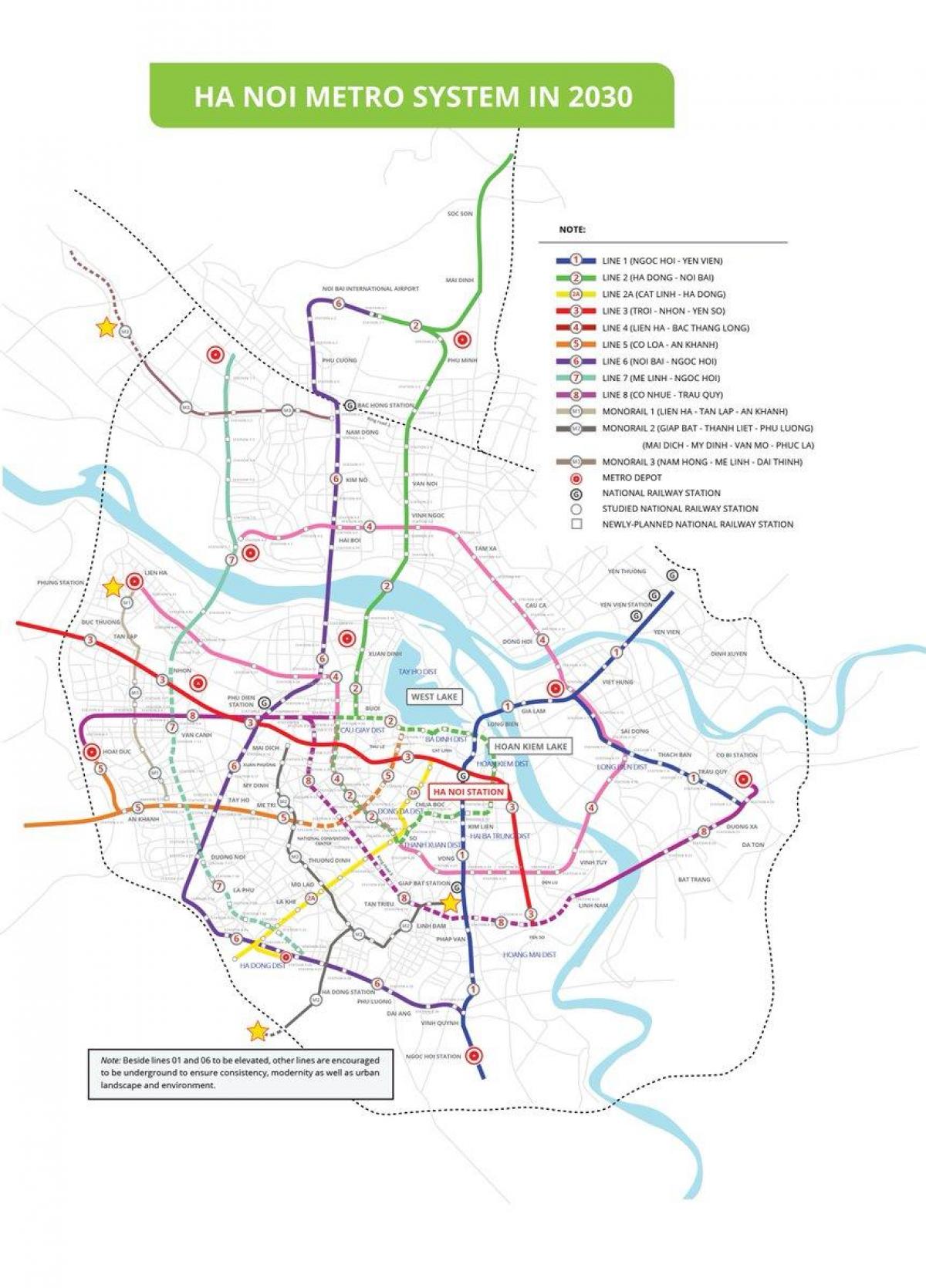 Mapa ng hanoi metro