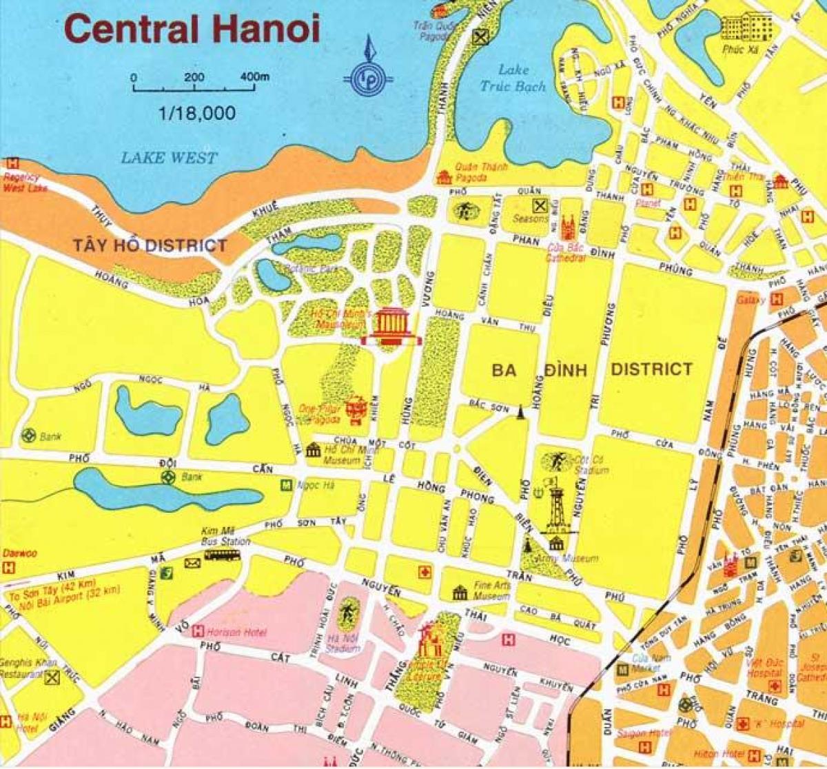 mapa ng hanoi sa sentro ng lungsod
