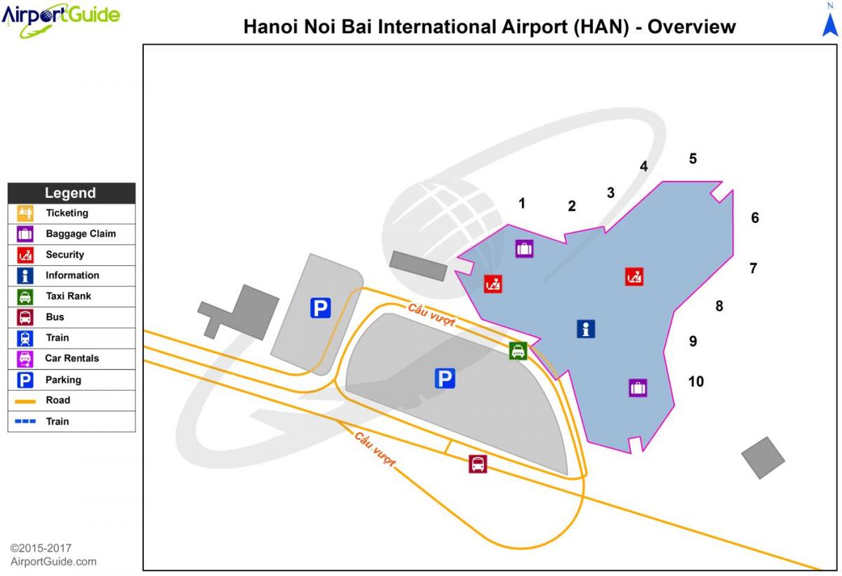 hanoi international airport mapa