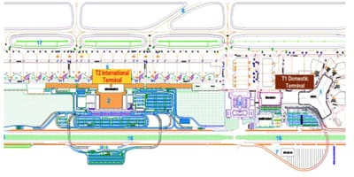 Hanoi airport terminal mapa