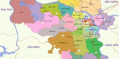 Mapa ng distrito hanoi
