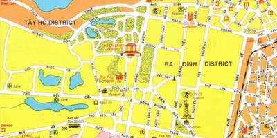 Mapa ng hanoi sa sentro ng lungsod