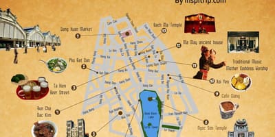 Mapa ng kalye ng hanoi old quarter